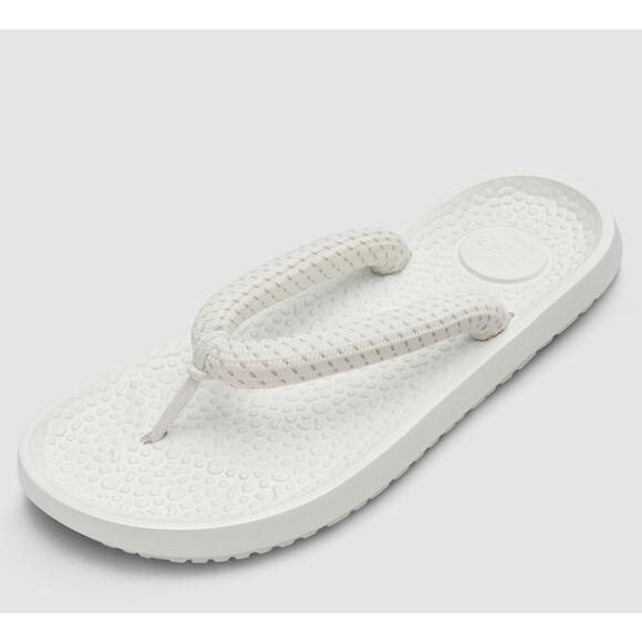 NWT ALLBIRDS Sugar Zeffers Sandal Flip Flops White W11 M9 - Picture 1 of 4
